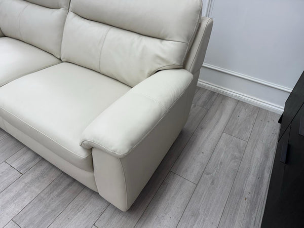 Furniture Village Hetty 3 + 3 Seater Sofa Set in Ivory/Off White Leather22