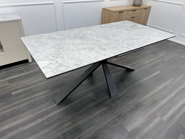 Furniture Village Crete Large Extending Dining Table marble-effect ceramic top1