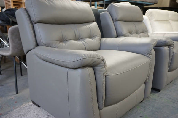 Furniture Village Springer elephant grey leather standard Pair Of Armchairs0