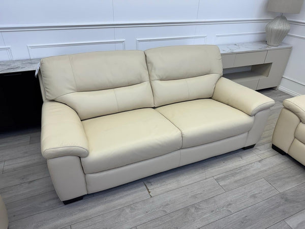 Furniture Village Hetty 3 +2 Seater Sofa Set in Cream/Off White Leather19