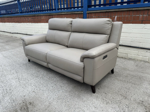 LA-Z-BOY BELLA LEATHER POWER RECLINER 3 SEATER SOFA - LATTE - RRP £23500