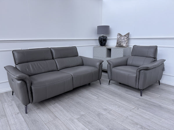 FV Jude 3 Seater & Armchair Power Recliner Sofa Set with Telescopic Headrests7