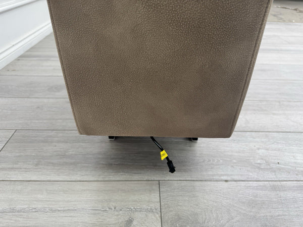 Sofology Illinois Console Mottled Fabric Latte Cup Holders Wireless Charging11