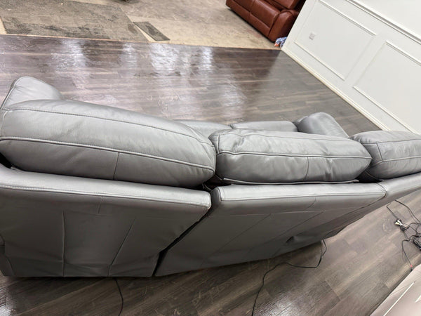 G Plan Kingsbury Capri Seal Leather 3 Seater Curved Sofa Power Recliner3