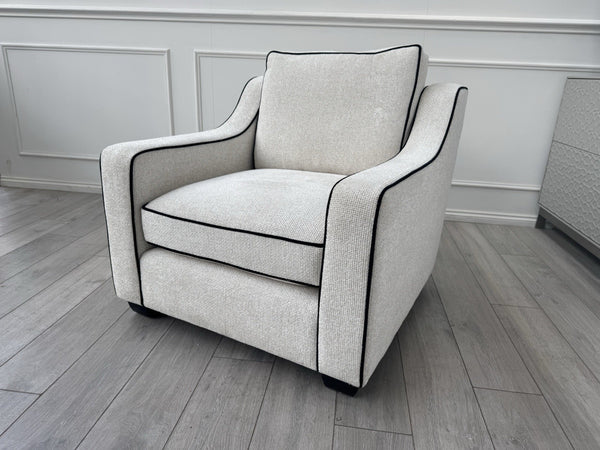 Furniture Village Celine Ivory Cream Woven Fabric Static Armchair1