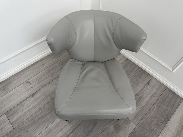 Fabbrica Accent Chair Grey Genuine Leather7
