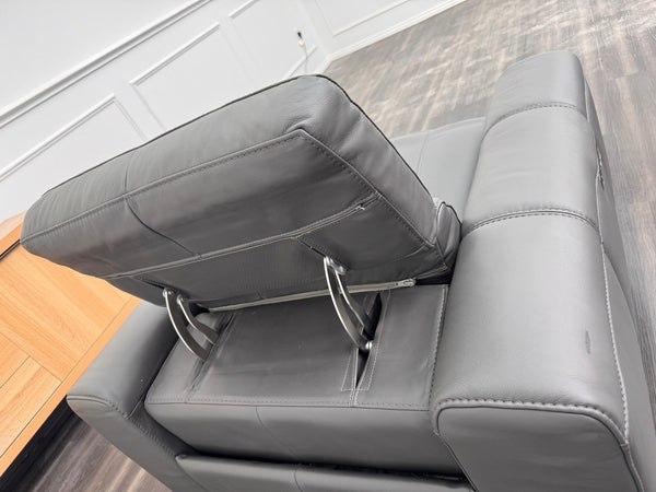 DFS Jagger Power Recliner Armchair Grey Leather Power Headrest14