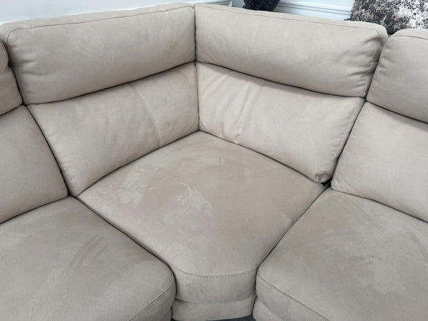 Furniture Village Contempo Static Corner Sofa In Beige Fabric15