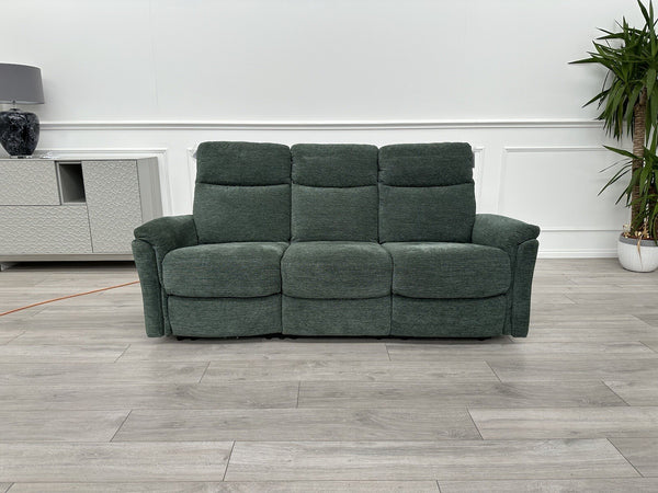 FURNITURE VILLAGE Piccolo Moss Green Fabric Power Recliner 3 Seater Sofa15