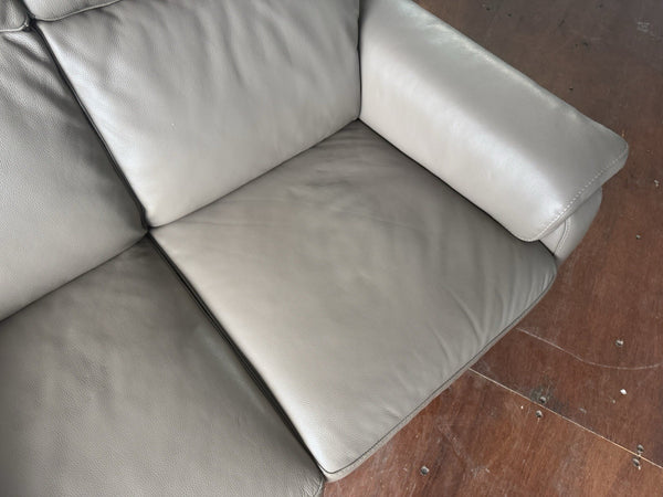 Furniture Village 2 Seater Sofa Taupe Leather7