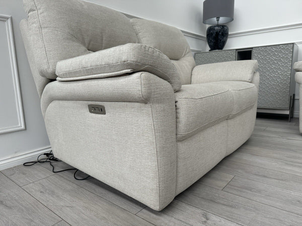 G Plan Seattle Cream Fabric 2+2 Seater Power Recliner Sofa Set9