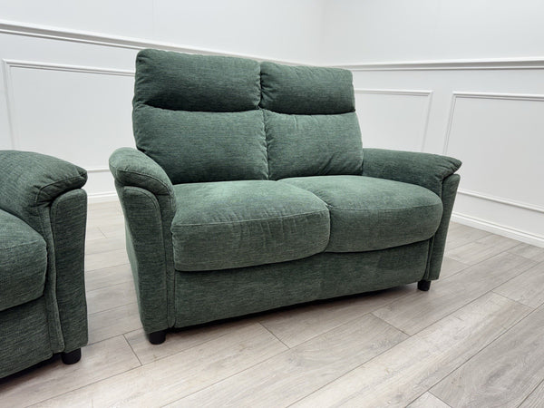 Furniture Village Piccolo Static 3 & 2 Seater Moss Green Fabric Sofa Set11