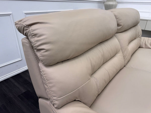 Furniture Village Chicago 3 & 2 Seater Sofa Set Power Recliner Pebble Leather18