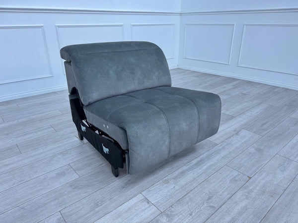 Sofology Marvella Flecked Mineral Green Velvet Middle Section Power Recliner0