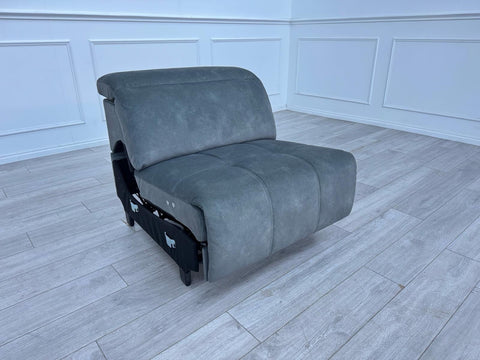 Sofology Marvella Flecked Mineral Green Velvet Middle Section Power Recliner0