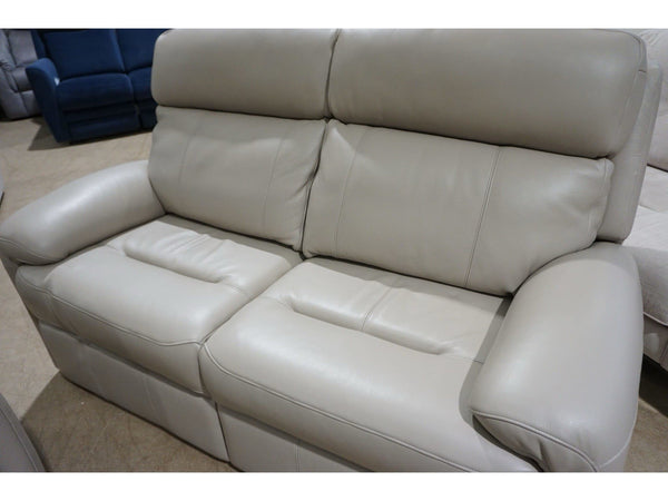 G Plan Hardy husk alabaster leather 2 seater heat sofa & Pwr Recliner Armchair5