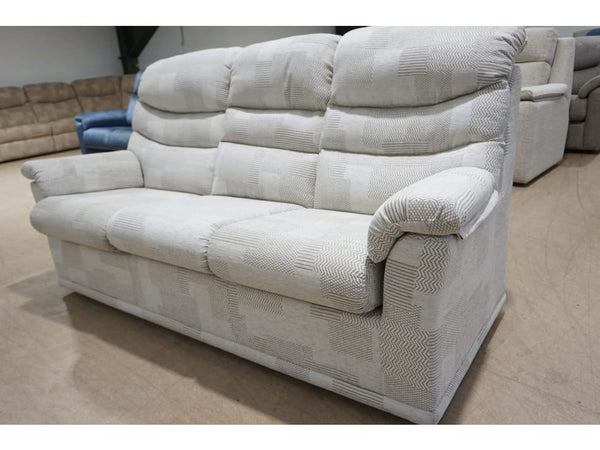 G Plan Malvern checkers putty fabric standard 3 seater sofa4
