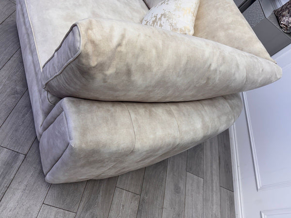 Sofology Emperor Modular Corner Unit Section Ivory/Cream Velvet Fabric10