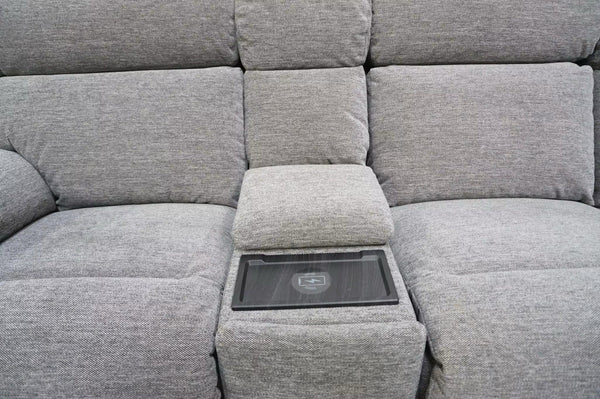 Furniture Village Moreno dark grey mix fabric electric reclining Corner Sofa3