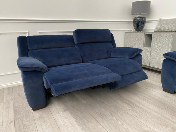 Furniture Village Starlight 3+2 Seater Sofa Set Power Seat + Headrest Navy9