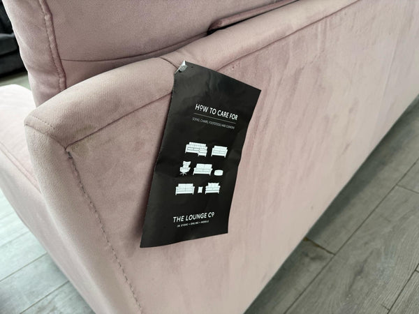 Furniture Village Lounge Co Romilly 3 Seater + Armchair Sofa Set Pink Velvet15