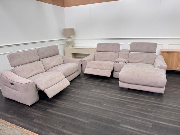 FV Xavier 3 + 2 Seater Lounger Corner Sofa Set Power Recliner & Headrests7