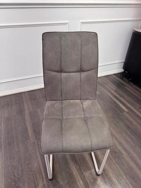 Furniture Village Fusion Grey Fabric Cantilever Dining Chair (Pre-sale)2