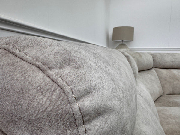 Furniture Village Moreno Power Reclining Corner Sofa In Cream Lux Velvet13