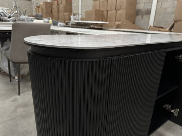 Furniture Village CRETE Large 3 Door Ceramic Top Sideboard 5
