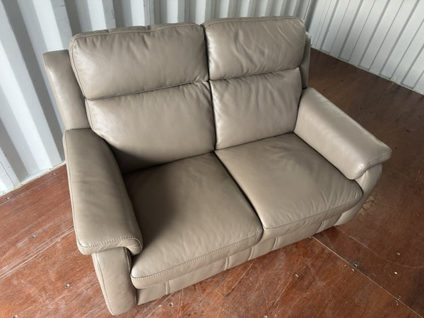 Furniture Village 2 Seater Sofa Taupe Leather1
