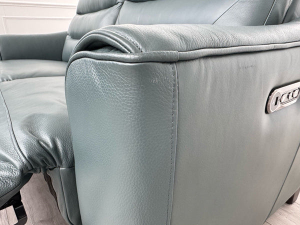 LAZYBOY MONZA STATIC 2 + 3 SEATER POWER RECLINER SOFA SET IN PETROL LEATHER9