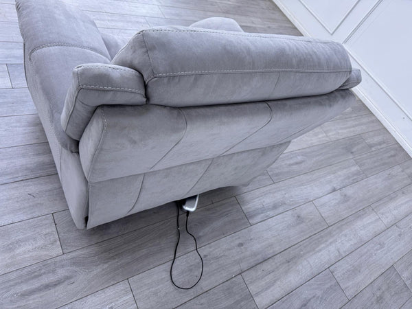 Furniture Village Touch Grey Fabric Power Recliner Armchair13