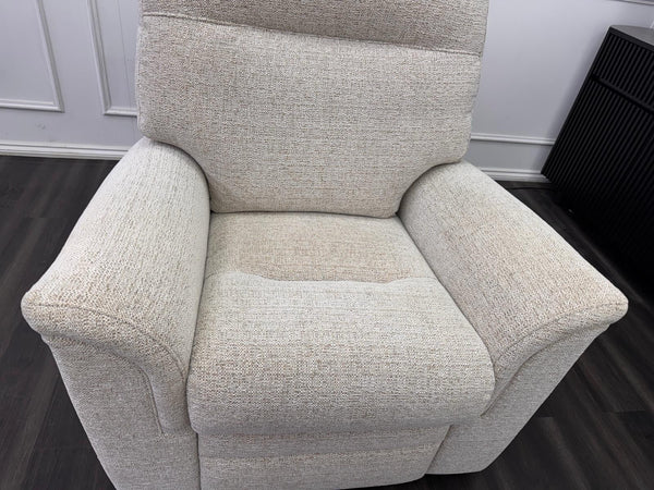 Parker Knoll Hudson 23 Beige Fabric Armchair Power Recliner & Headrest & Lumbar12