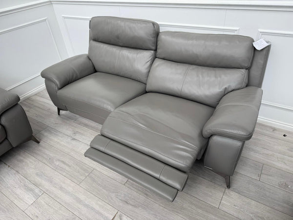 Furniture Village Missouri Power Recliner 3 & Static 2 Seater Sofa Set Grey19