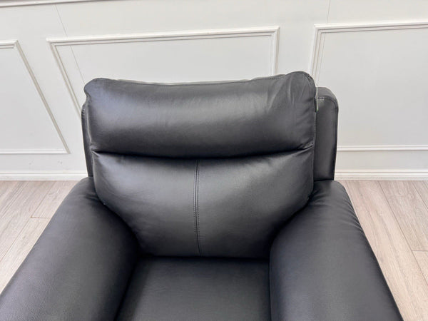 DFS Laiken Black Genuine Leather Armchair Electric Power Recliner11