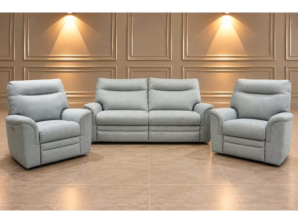 Parker Knoll Hudson static 3 seater + 2x power recliner armchairs sofa set0