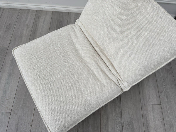 Furniture Village Starlight White Fabric Large Footstool Adjustable Chair5