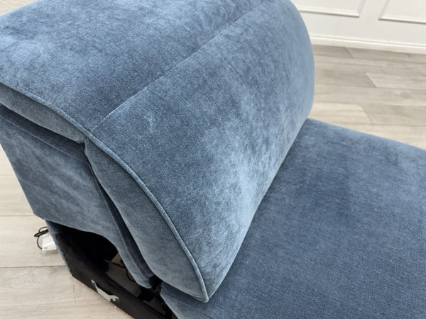 Sofology Plaza Middle Section Power Recliner & Headrest Chenille Denim Blue12