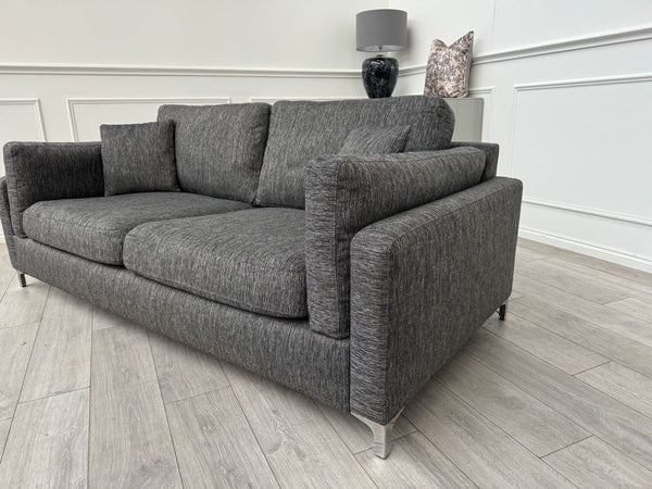 DFS Grey Fabric 3 Seater Sofa1
