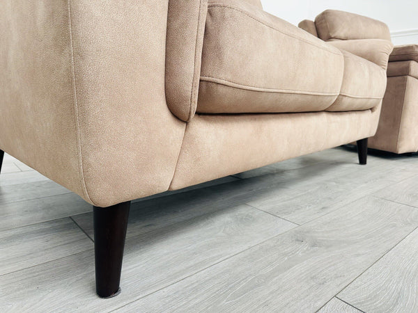 DFS Reynolds 2 Seater Sofa in Beige/Camel Soft Fabric10