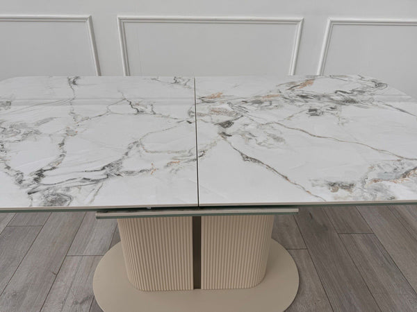 Furniture Village Avorio Large Extending Dining Table marble-effect ceramic top18