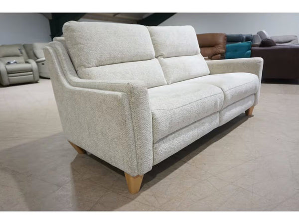 Parker Knoll Portland cream mix fabric standard 3 seater sofa3