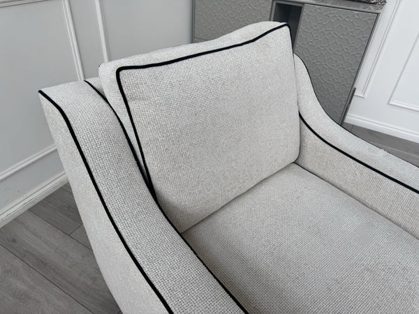 Furniture Village Celine Ivory Cream Woven Fabric Static Armchair5