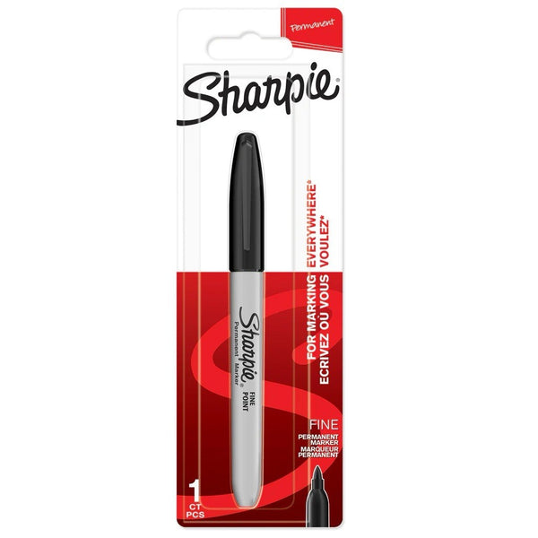 1 x SHARPIE Black FINE Point Bullet Tip Permanent Marker Pens Genuine- UK0