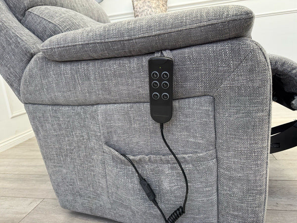 Furniture Village Kirk Lift and Rise Recliner Armchair Grey Fabric6