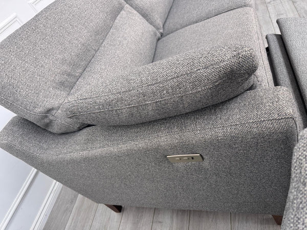 Furniture Village UNIQA Grey Fabric 3 & 2 & 1 Seater Power Recliner Sofa Set14