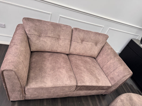 FURNITURE VILLAGE ARIANA 2 Seater Sofa Cuddle Set Classic Back Dapple Chocolate10