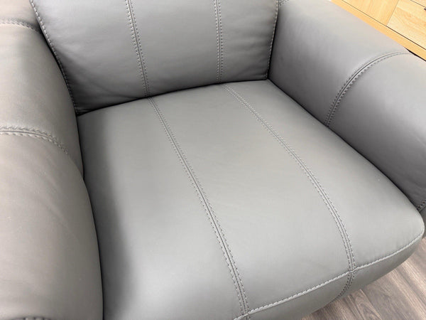DFS Jagger Power Recliner Armchair Grey Leather Power Headrest11