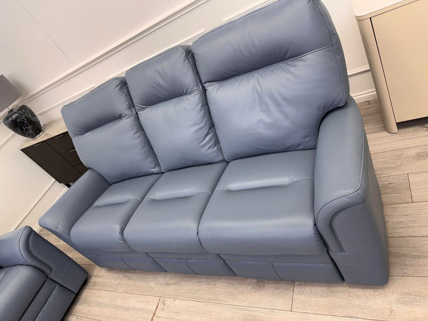 Parker Knoll Hudson 23 Roma Storm Leather Static 3+3 Seater Sofa Set RRP £83202