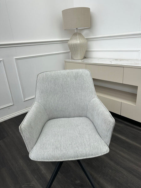 Furniture Village Jose Swivel Dining Chair Stone Grey (Pre-sale, Read Desc)13